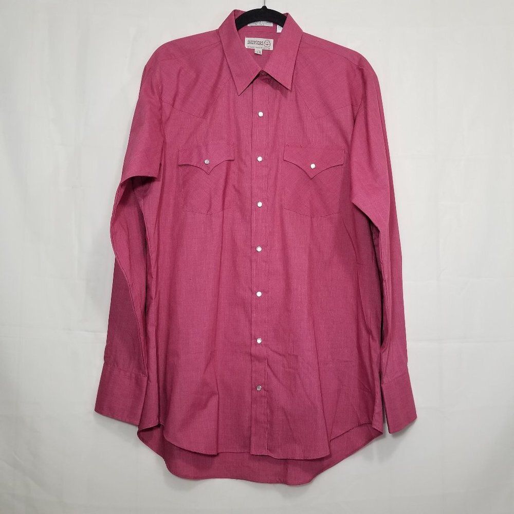 Sheplers Western dress shirt red size 16.5-36 Tall